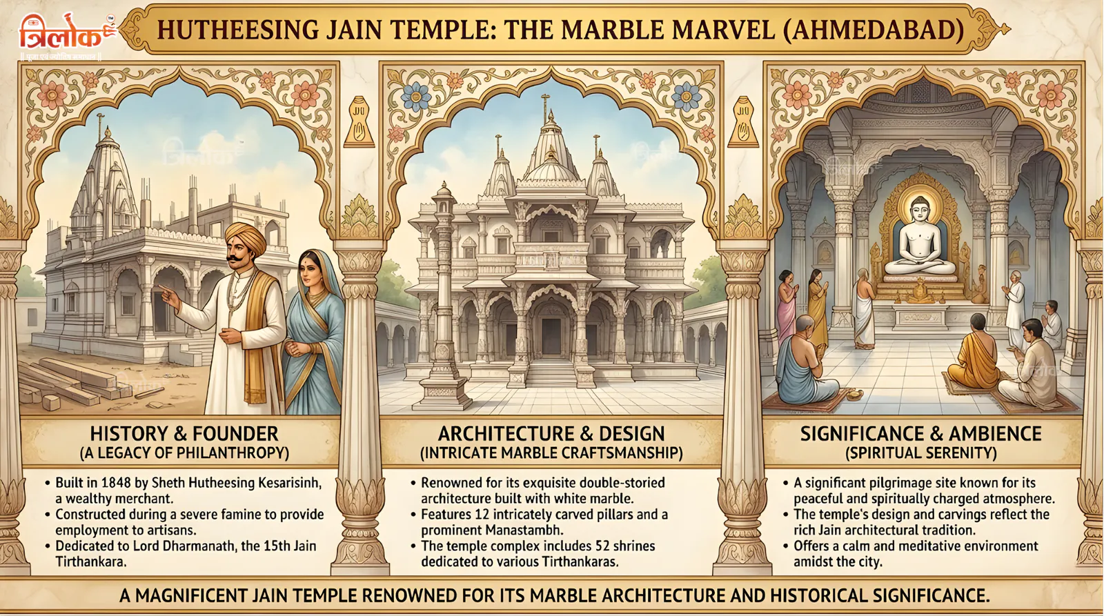 Hutheesing Jain Temple: The Marble Marvel